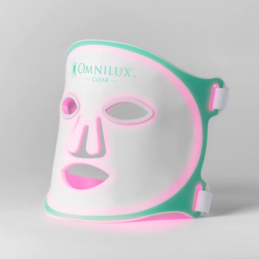 Omnilux Clear Face Mask - Medical Grade LED Light Therapy for Acne
