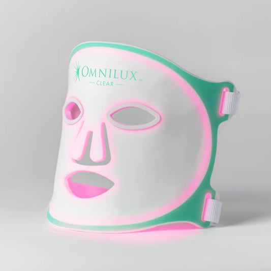 Omnilux Clear Face Mask - Medical Grade LED Light Therapy for Acne